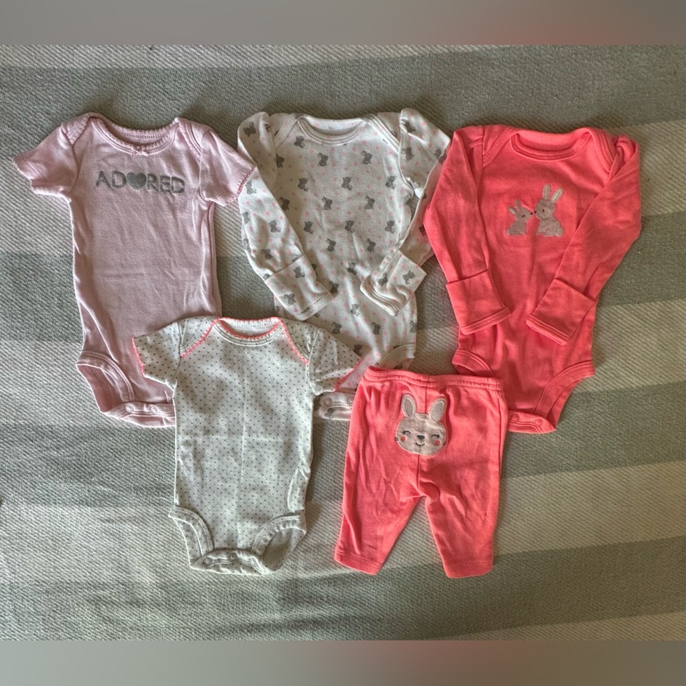 Newborn Bunny Onesie Bundle and Pants